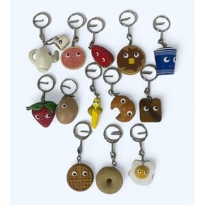 Kidrobot Yummy World Keychains Breakfast Lot of 13 with Burnt Toast‎